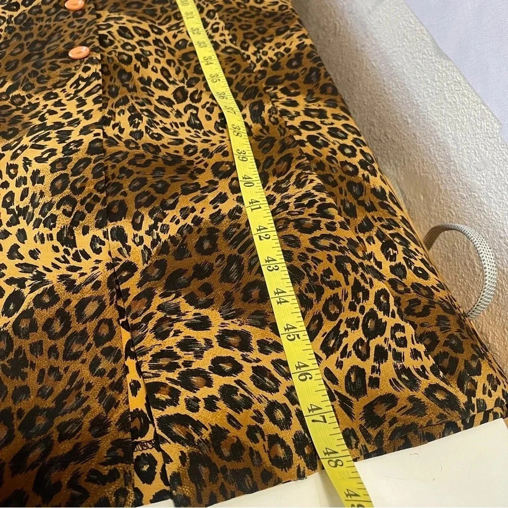 Olivia Rose Leopard Print Button Dress Sleeveless Size 6 - Picture 7 of 8